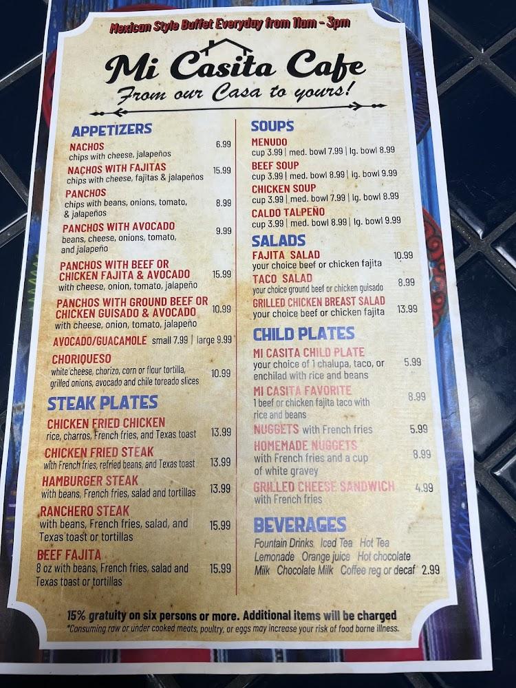 Mi Casita Cafe Menu image 3